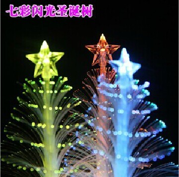 七彩圣诞树光纤装饰小夜灯/可粘贴