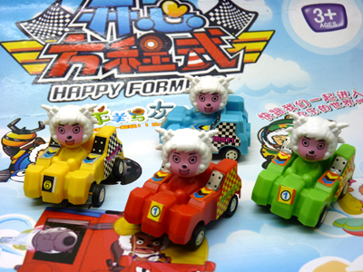 新款儿童玩具 回力小车 喜洋洋卡通版彩色NO.0021