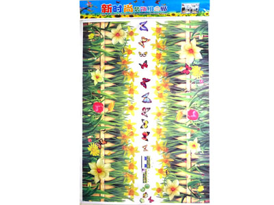 幼儿园 薰衣草 花卉背景墙贴纸贴画可移除墙壁装饰