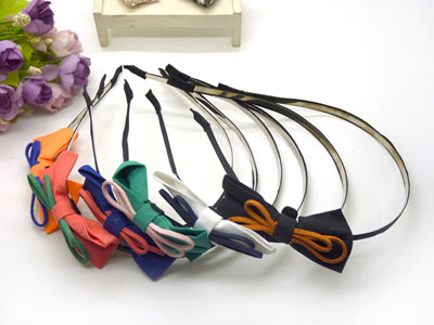 大号蝴蝶结不锈钢头箍细发箍职业休闲及学生头饰发卡	