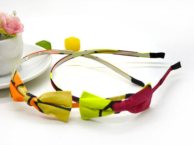 韩版布纱钢托发箍发卡可爱版