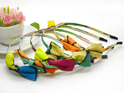 韩版布纱钢托发箍发卡可爱版