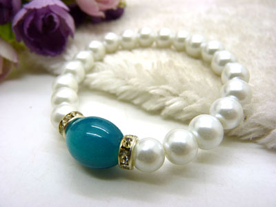 天然淡水珍珠手链红绿玛瑙手链送妈妈	