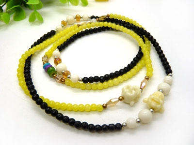 天然石榴石藏银佛头隔蜜蜡多圈男女款时尚佛珠手链手串手饰品	