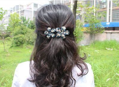 韩版BB夹进口捷克钻刘海夹子高档精致气质满钻小边夹带钻发卡