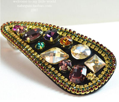 韩版BB夹进口捷克钻刘海夹子高档精致气质满钻小边夹带钻发卡