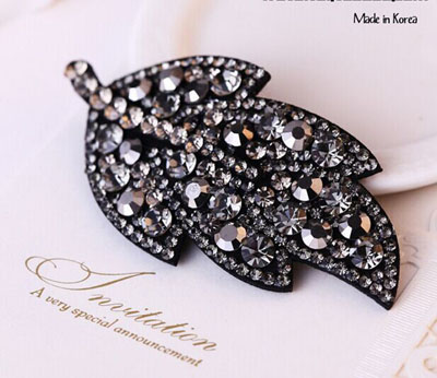 韩版BB夹进口捷克钻刘海夹子高档精致气质满钻小边夹带钻发卡	