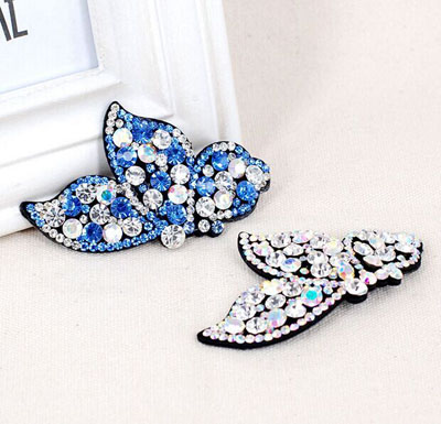 韩版BB夹进口捷克钻刘海夹子高档精致气质满钻小边夹带钻发卡	