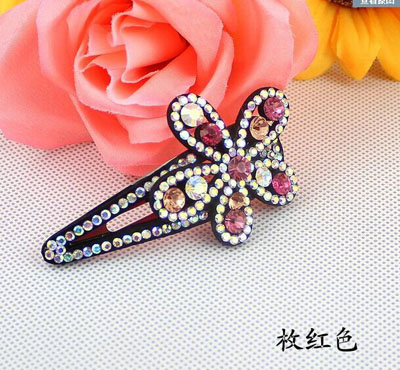 韩版BB夹进口捷克钻刘海夹子高档精致气质满钻小边夹带钻发卡