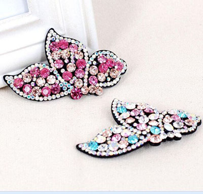 韩版BB夹进口捷克钻刘海夹子高档精致气质满钻小边夹带钻发卡