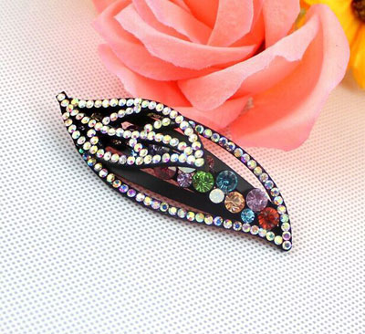 韩版BB夹进口捷克钻刘海夹子高档精致气质满钻小边夹带钻发卡