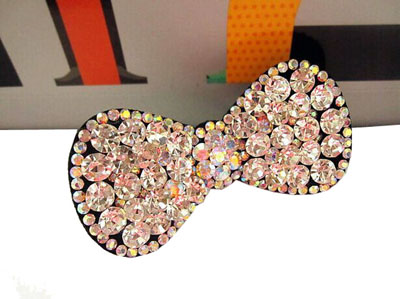 韩版BB夹进口捷克钻刘海夹子高档精致气质满钻小边夹带钻发卡