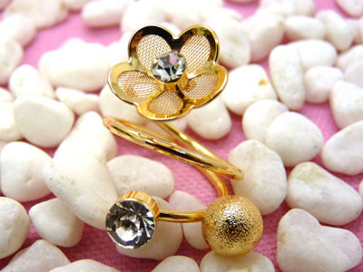 戒指组合奢华夸张14K镀金锆石珍珠开口欧美大牌指环