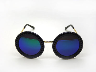 明星款大圆框潮偏光墨镜男复古个性圆脸眼镜-3039-46号	