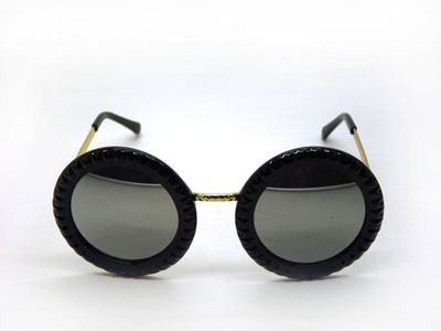 明星款大圆框潮偏光墨镜男复古个性圆脸眼镜-3039-46号	