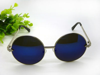 太阳镜彩膜男女士反光圆脸复古墨镜大框蛤蟆镜驾驶眼镜-8269-38号	