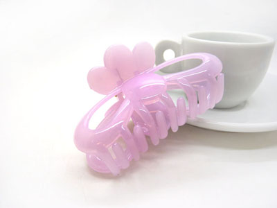 韩国 摔不断树脂镂空蝴蝶结发爪夹盘发发饰 发夹-9005