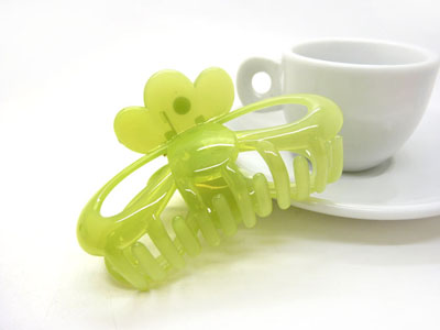 韩国 摔不断树脂镂空蝴蝶结发爪夹盘发发饰 发夹-9005