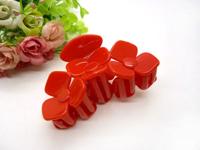 韩版头饰爪夹 摔玫瑰花盘发刘海夹发夹 发爪-8181