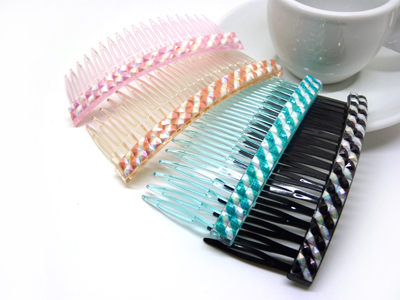 韩国饰品插梳发插水钻铁质发梳彩色长短款发梳子发卡饰品