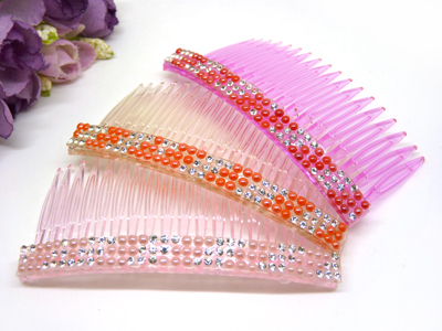 韩国头饰发饰水钻刘海梳发梳插梳大号 发夹带齿发箍刘海发卡