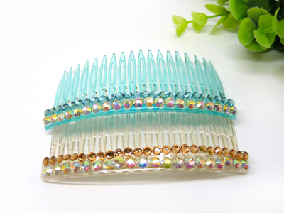 韩版头饰进口捷克水钻 流行发梳插梳刘海梳 带齿发卡