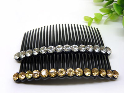 韩版头饰进口捷克水钻 流行发梳插梳刘海梳 带齿发卡