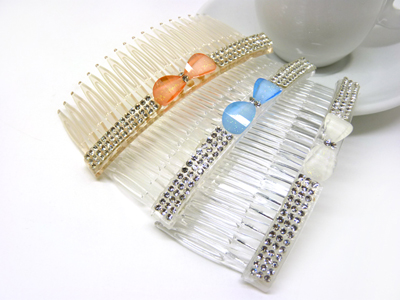 韩版头饰插梳 进口水钻刘海发梳刘海夹盘发发饰