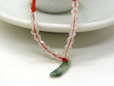 手工编织红绳玉器手链 花生玉吊坠手绳批发 ----B029