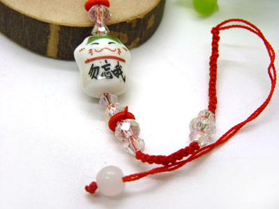 招财猫名字吊坠手链红绳黑蓝紫橙色手绳-----B002