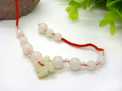 手工编织红绳玉器手链 花生玉吊坠手绳批发 ----B011