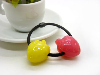 日韩版发绳橡皮筋头饰	扎头发饰品头绳 大圆球果冻糖果色发圈