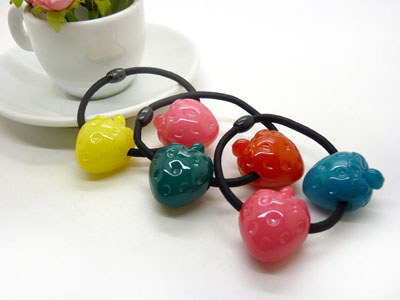 日韩版发绳橡皮筋头饰	扎头发饰品头绳 大圆球果冻糖果色发圈