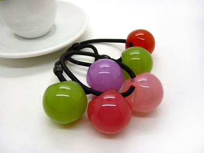 日韩版发绳橡皮筋头饰	扎头发饰品头绳 大圆球果冻糖果色发圈