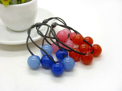 日韩版发绳橡皮筋头饰	扎头发饰品头绳 大圆球果冻糖果色发圈