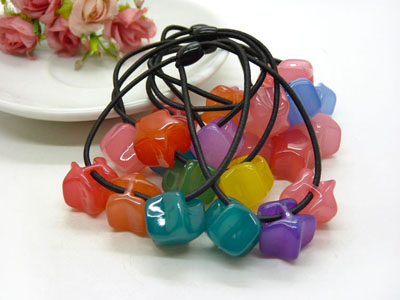 日韩版发绳橡皮筋头饰	扎头发饰品头绳 大圆球果冻糖果色发圈