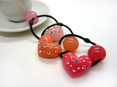 日韩版发绳橡皮筋头饰	扎头发饰品头绳 大圆球果冻糖果色发圈