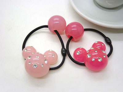 日韩版发绳橡皮筋头饰	扎头发饰品头绳 大圆球果冻糖果色发圈