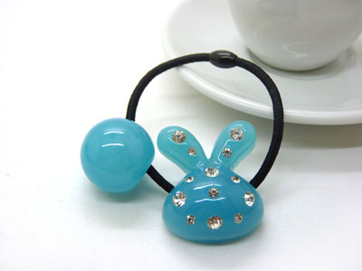 日韩版发绳橡皮筋头饰	扎头发饰品头绳 大圆球果冻糖果色发圈