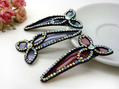 韩版经典发饰水滴款镂空水钻BB夹顶夹边夹刘海夹对夹压发头饰