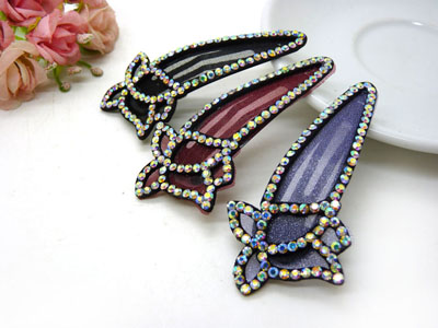 韩版经典发饰水滴款镂空水钻BB夹顶夹边夹刘海夹对夹压发头饰