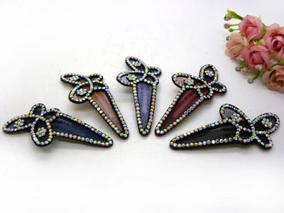 韩版经典发饰水滴款镂空水钻BB夹顶夹边夹刘海夹对夹压发头饰