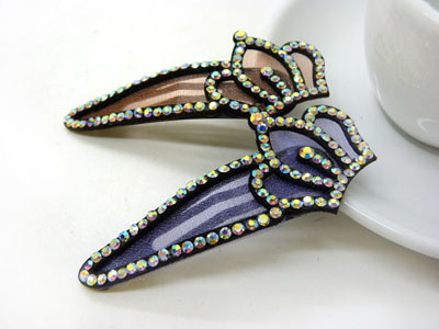 韩版经典发饰水滴款镂空水钻BB夹顶夹边夹刘海夹对夹压发头饰