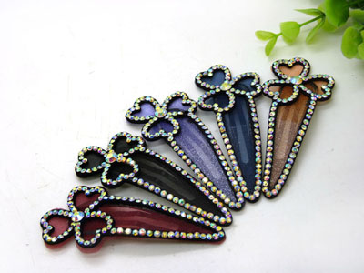 韩版经典发饰水滴款镂空水钻BB夹顶夹边夹刘海夹对夹压发头饰