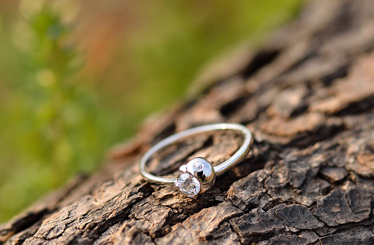 仿真结婚钻石戒指 潮女饰品婚戒指盒珠联璧合 -14号