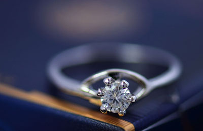 仿真结婚钻石戒指 潮女饰品婚戒指盒珠联璧合 -14号