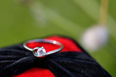 仿真结婚钻石戒指 潮女饰品婚戒指盒珠联璧合 -15号