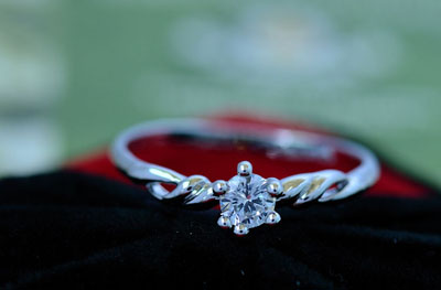 仿真结婚钻石戒指 潮女饰品婚戒指盒珠联璧合 -11号