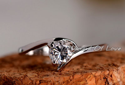 仿真结婚钻石戒指 潮女饰品婚戒指盒珠联璧合 -10号