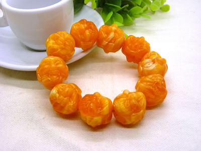 正品纯天然老料顺纹小叶紫檀精细雕刻貔貅佛珠手串